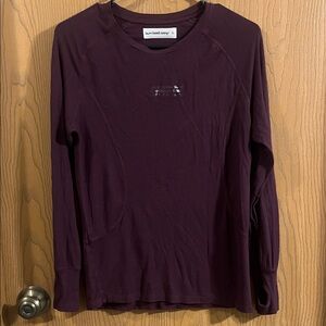 Burn Boot Camp Women's Maroon Lightweight Long Sleeve Top Medium